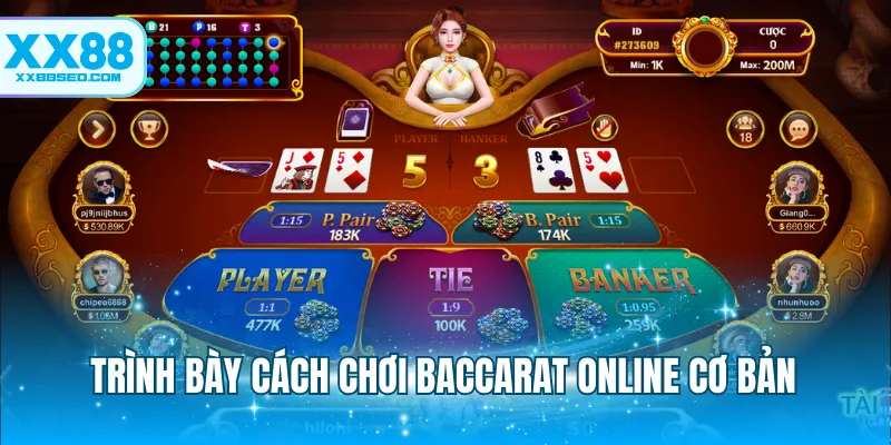 Trình bày cách chơi Baccarat online cơ bản